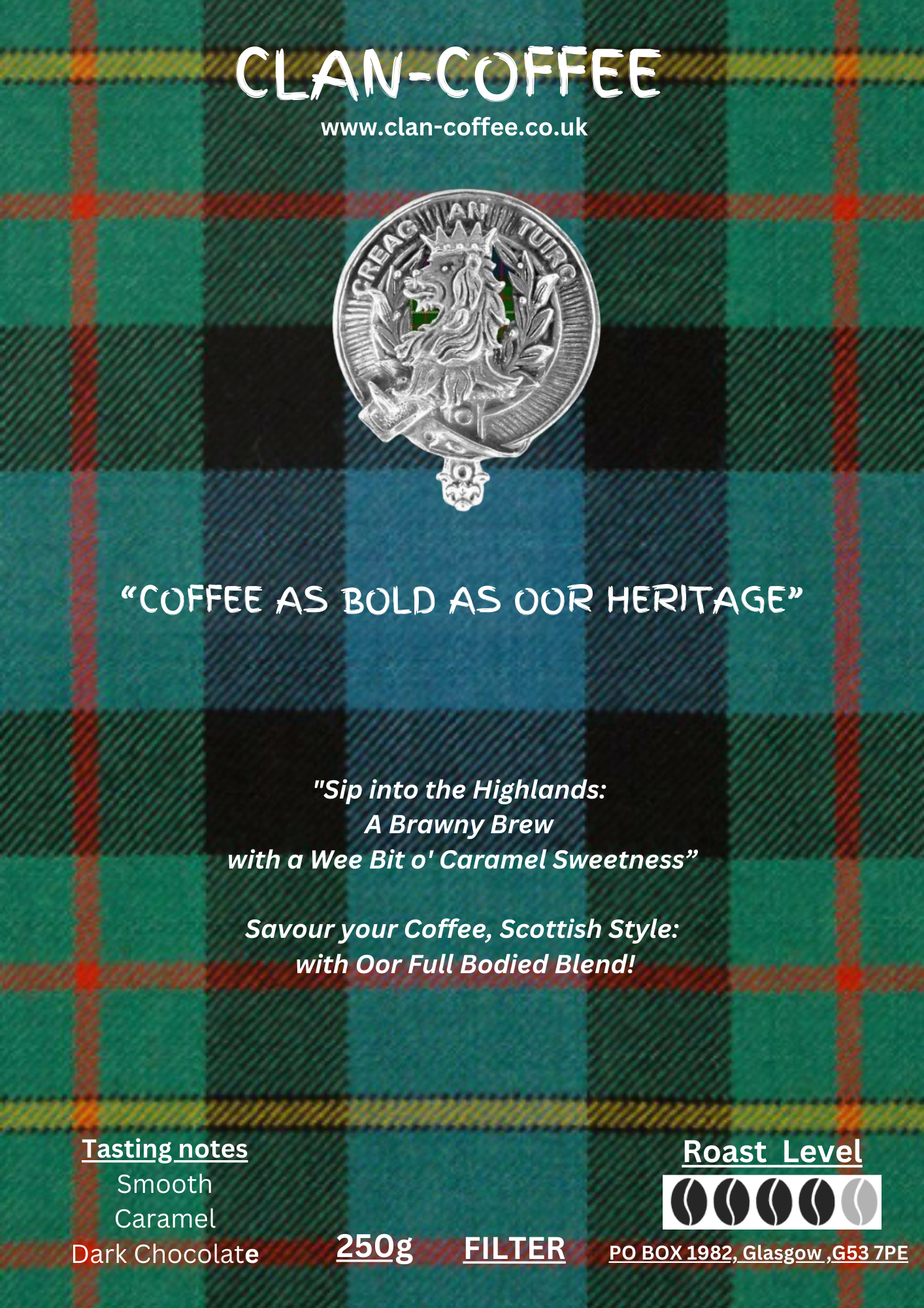 BRAVE Blend Coffee | Roast Level 4 | clan-coffee.co.uk