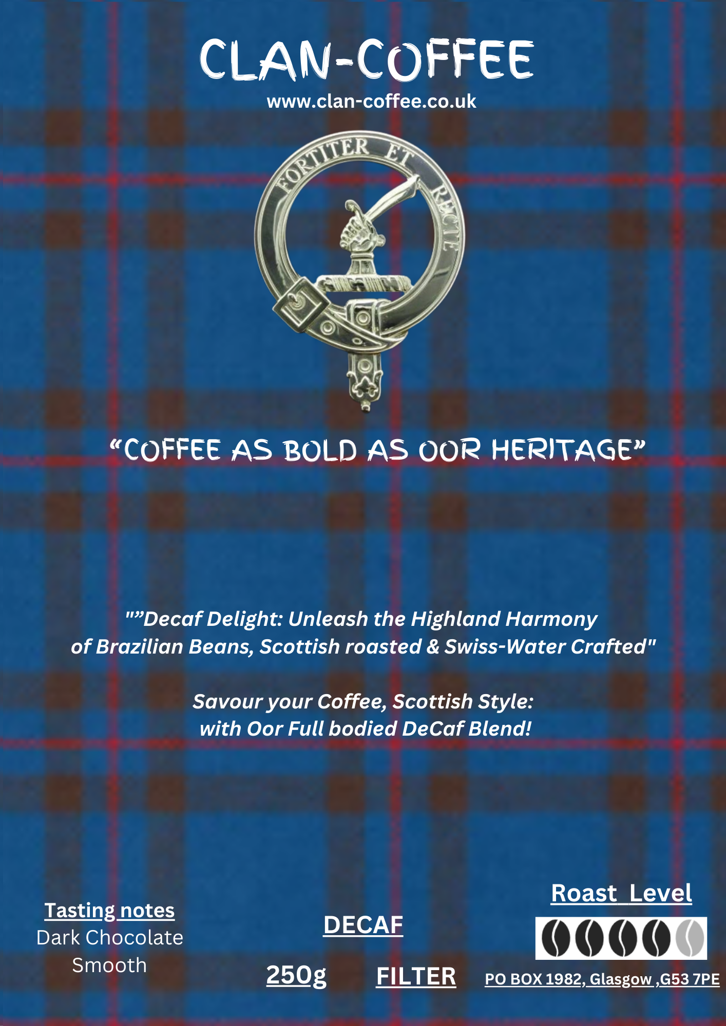 DeCaf Blend Coffee | clan-coffee.co.uk | Clan Coffee